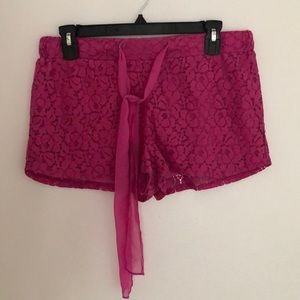 Lace Shorts With Tie